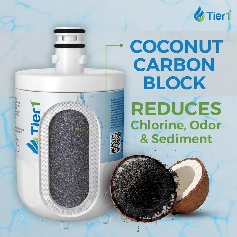 Tier1 RWF1050 5231JA2002A Refrigerator Water Filter | Replacement for LG LT500P & Kenmore 9890 Fridge Filter - Up to 18 Months Supply | Easy Install | Odor Control | Enjoy Great Tasting Water (3-pk) - Image 4